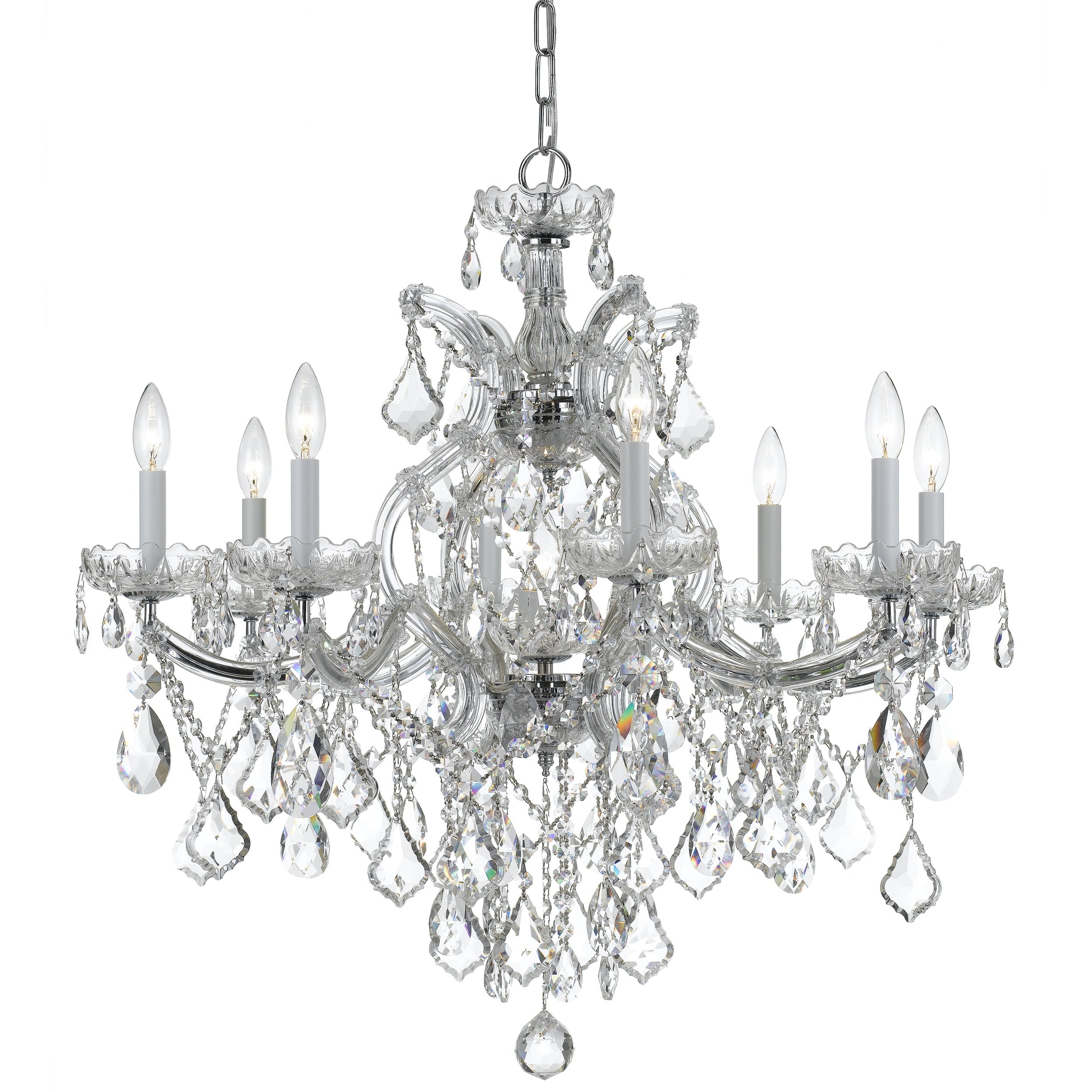 Maria Theresa 9 Light Chrome Swarovski Strass Crystal Chandelier Chrome