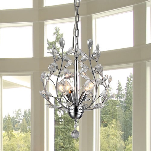 Marie 4 Light Chrome 13 Inch Crystal Chandelier