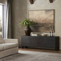Marie Media Console Smoked Black Oak Veneer