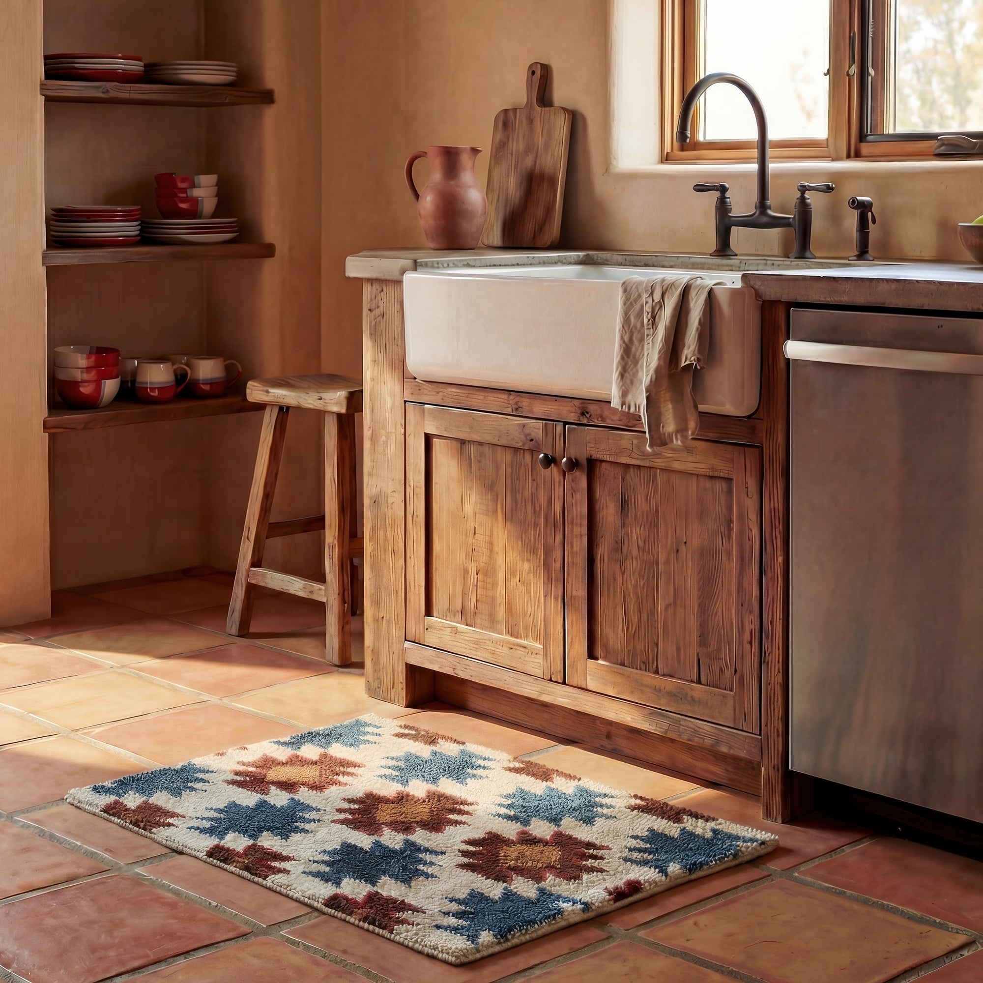 Tasha Polizzi For Paseo Road Mariella Geometric Aztec Jacquard Bath Kitchen Rug 24 X 36