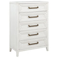 Marielle 5 Drawer Bedroom Chest Distressed White