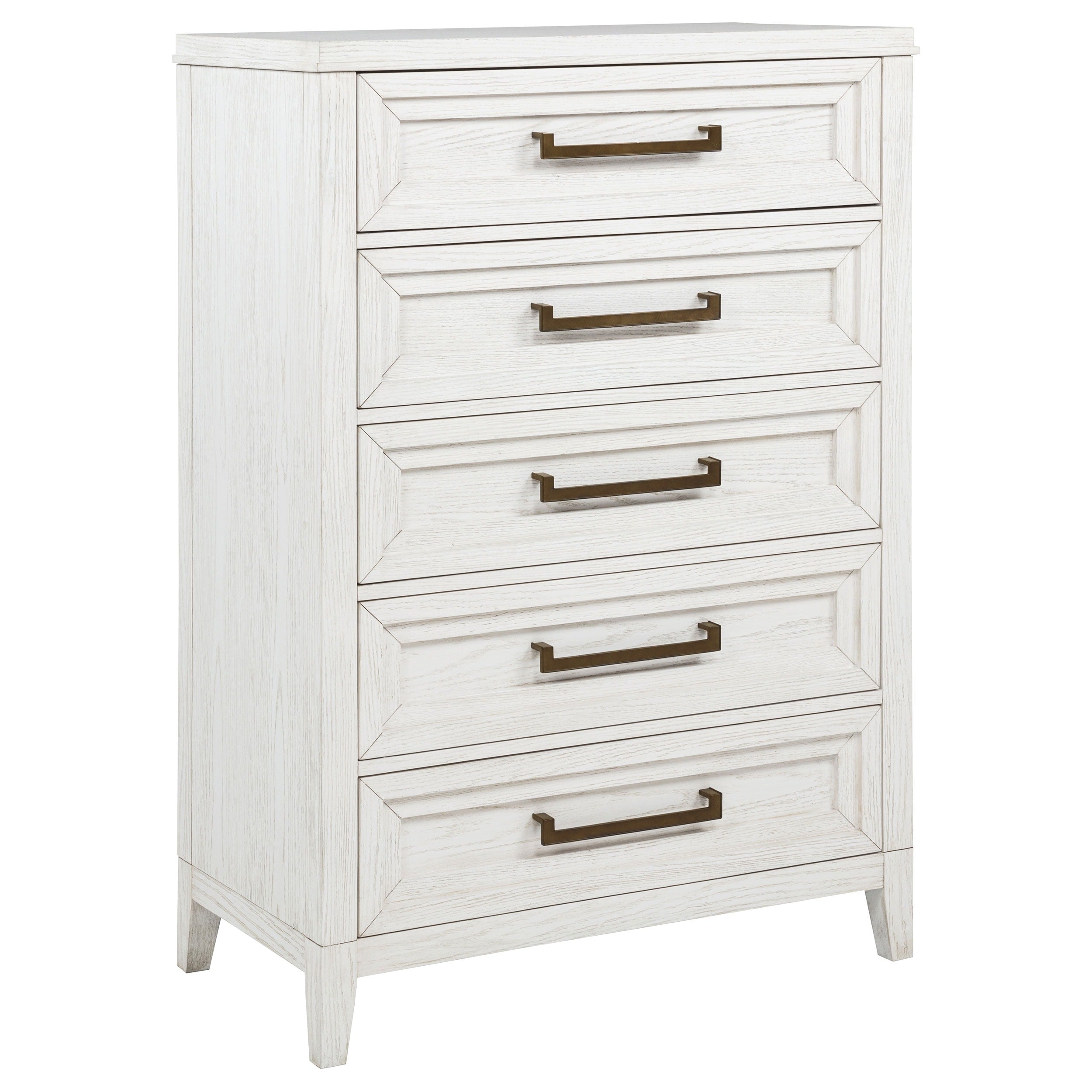 Marielle 5 Drawer Bedroom Chest Distressed White