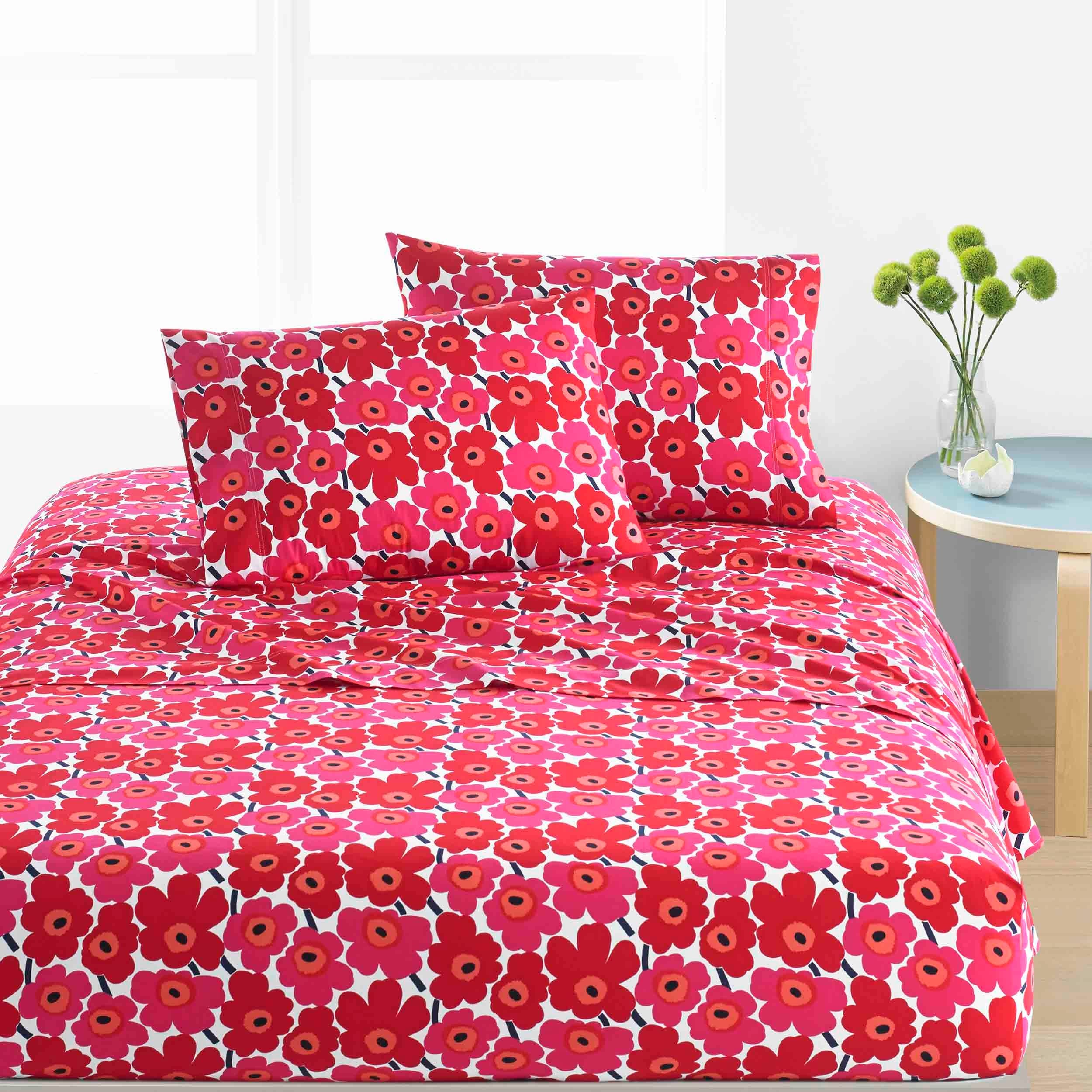 Marimekko Unikko Cotton Percale Sheet Set