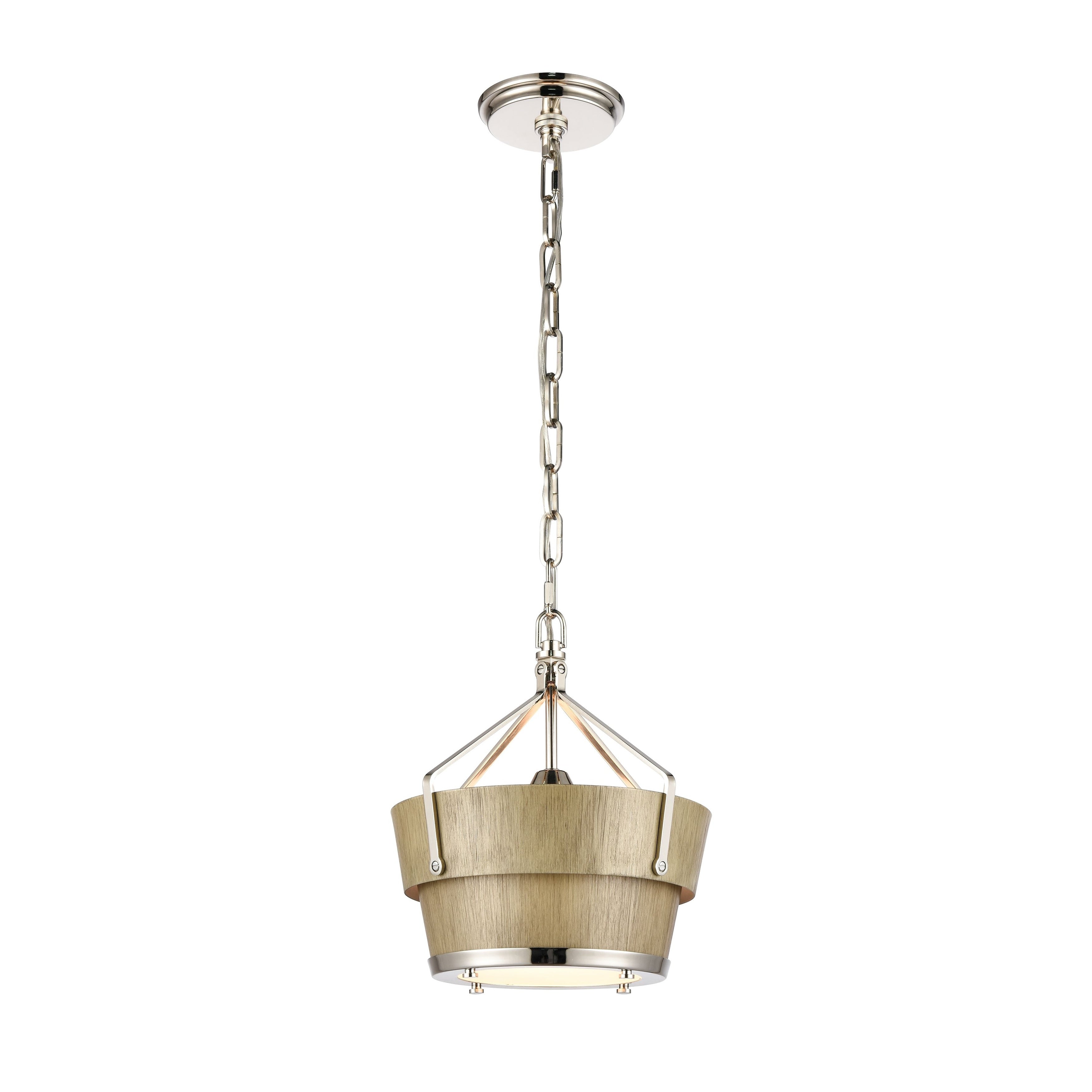 Marin 10.5 Inch Wide 1 Light Pendant In Polished Nickel 10.5In W X 10.5In D X 13In H