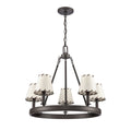 Marion 24.5 Inch Wide 5 Light Chandelier In Oil Rubbed Bronze