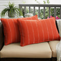 Havenside Home Marion Orange Dotted Stripe Knife Edging Pillow Set