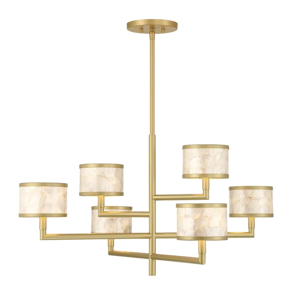 Mariquita 6 Light Chandelier In Spun Gold By Breegan Jane