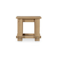 Marisol Side Table Solid Oak Rounded Corners Tray Shelf Detailing Natural