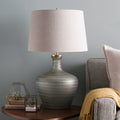 Mariya Emerald Aqua Antiqued Glass Table Lamp