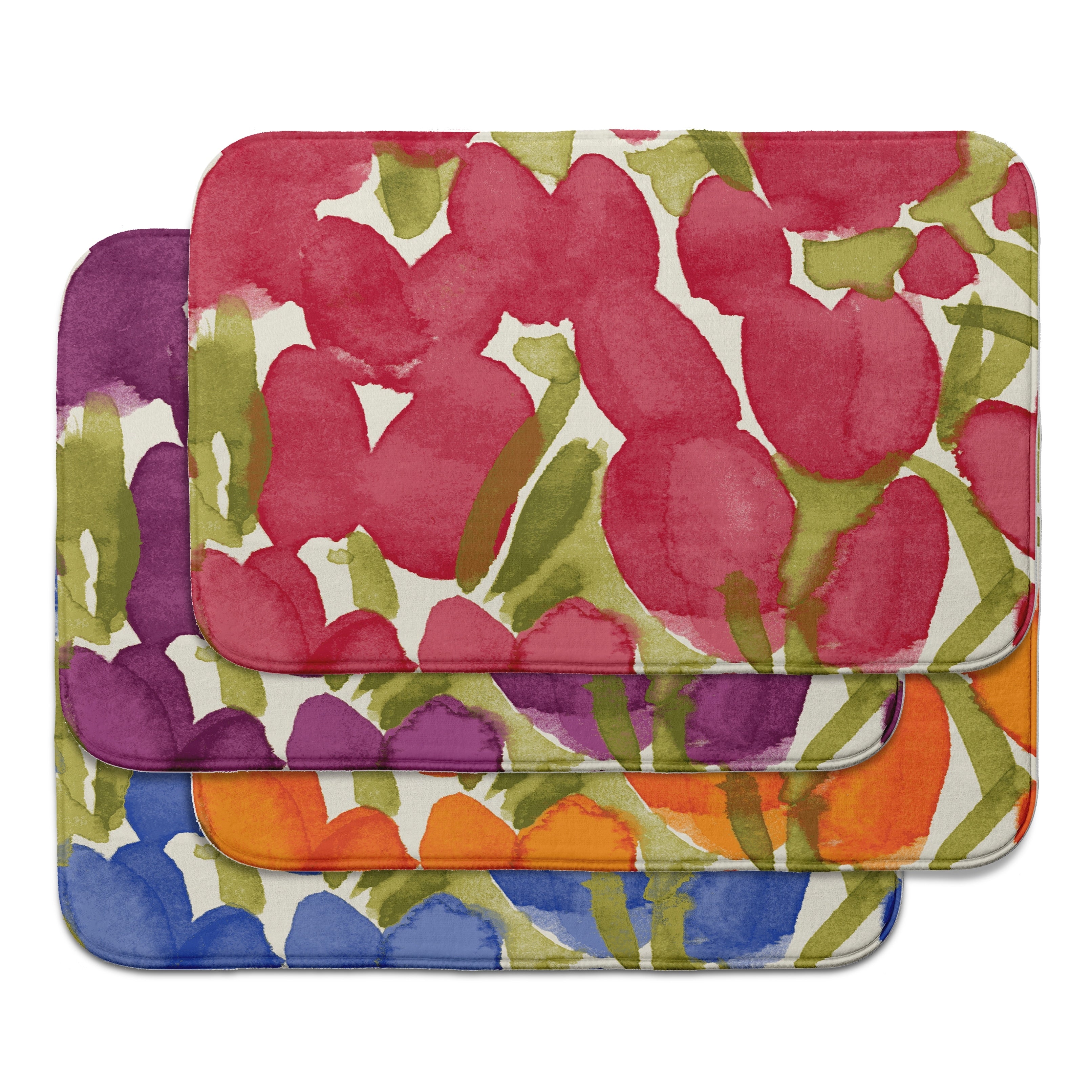 Market Flowers Sunset Tulip Bath Mat