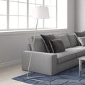 Markos Floor Lamp In Silver Nickel Finish