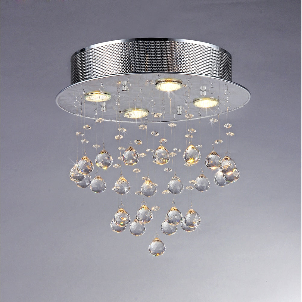 Marks Crystal 4 Light Chrome Chandelier