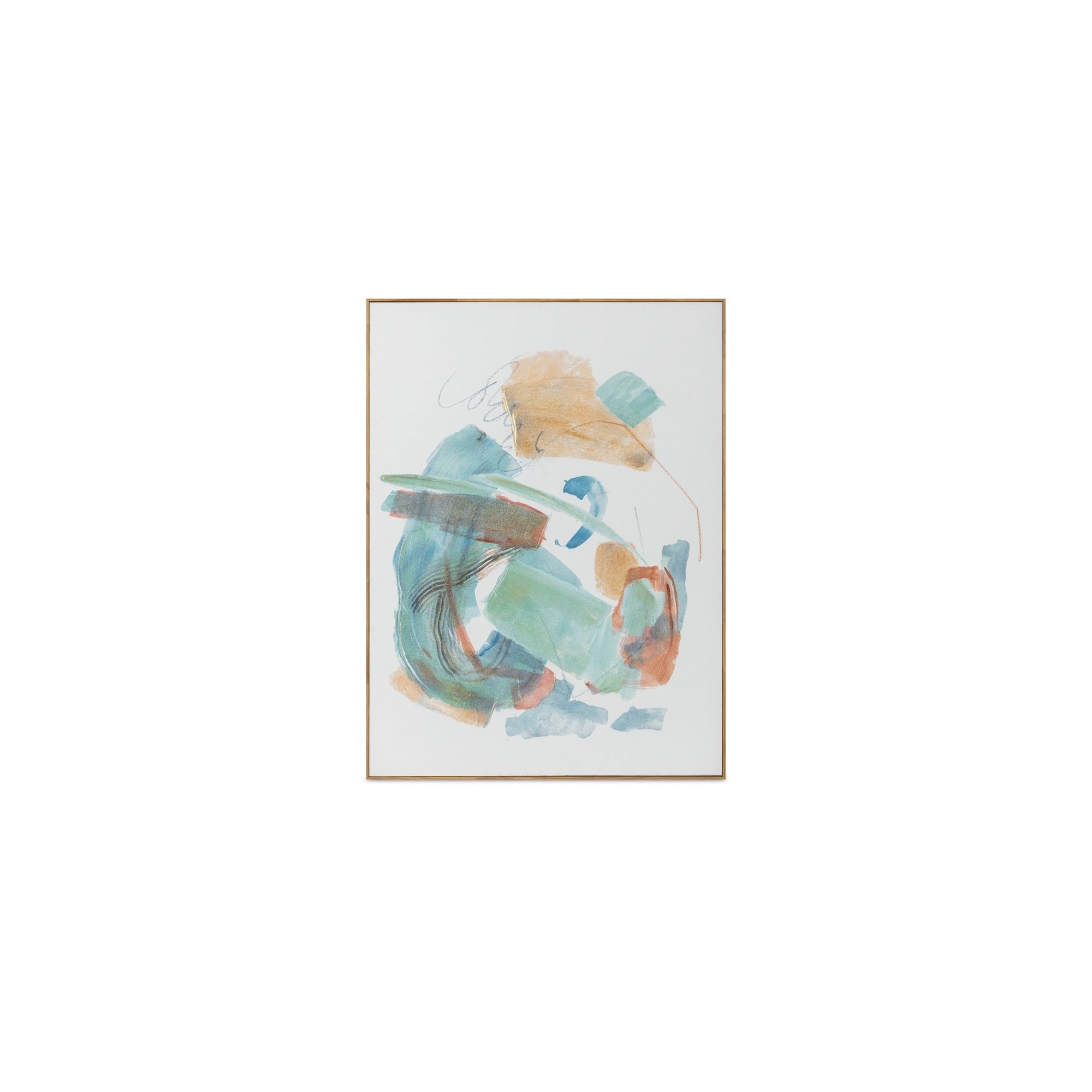 Marlena Painting Acrylic On Canvas Solid Pine Frame Modern Minimal Color Block Multi