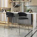 Marlon Modern 28 Inch Backed Faux Leather Barstool Set Of 2 By Christopher Knight Home