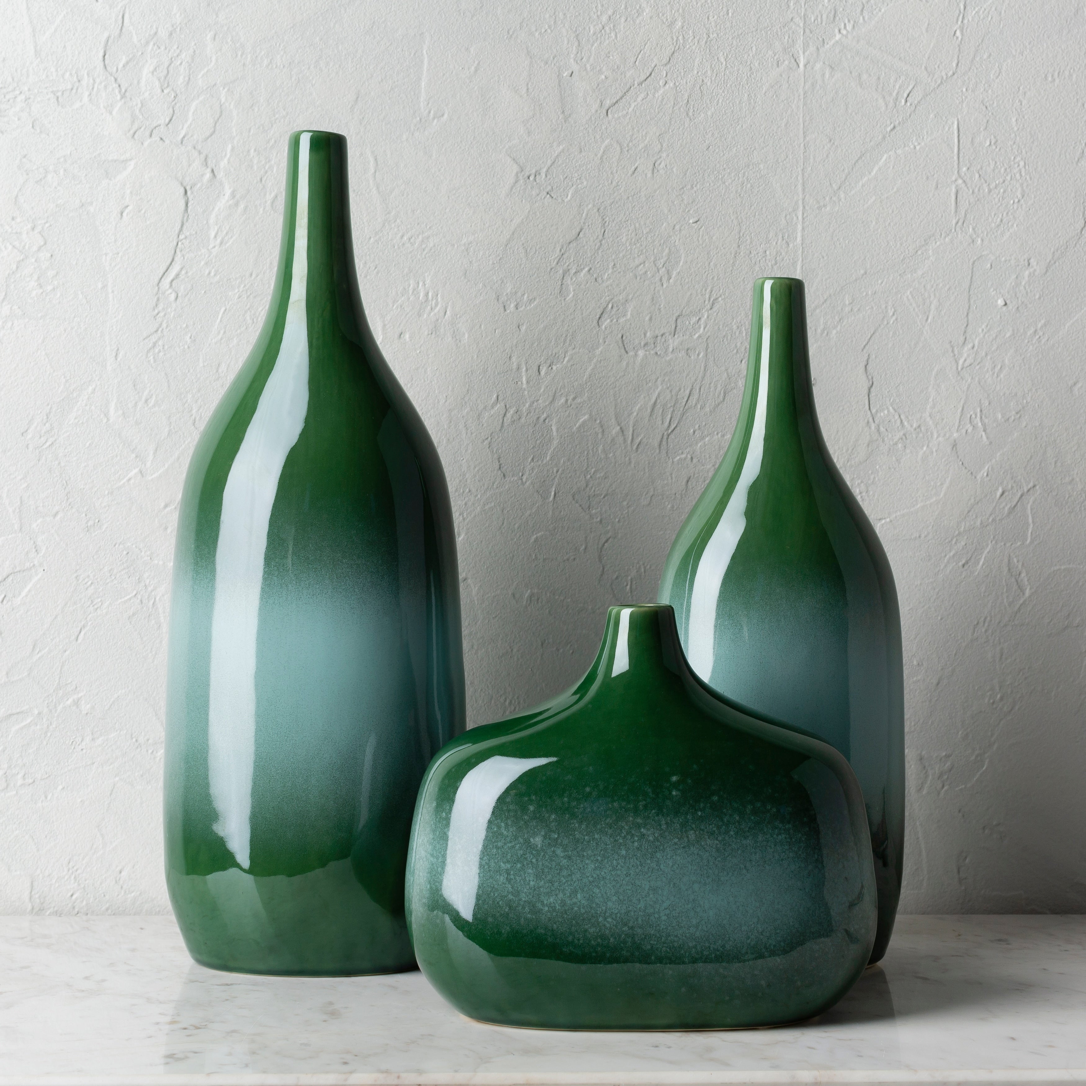 Maro Modern Ceramic Outdoor Safe Vase Set 3 Pieces