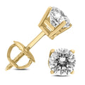 1 2 Carat Tw Diamond Studs Screw Back Earrings In 14K Yellow Gold