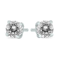 1 2 Carat Tw Round Diamond Solitaire Stud Earrings In 14K White Gold