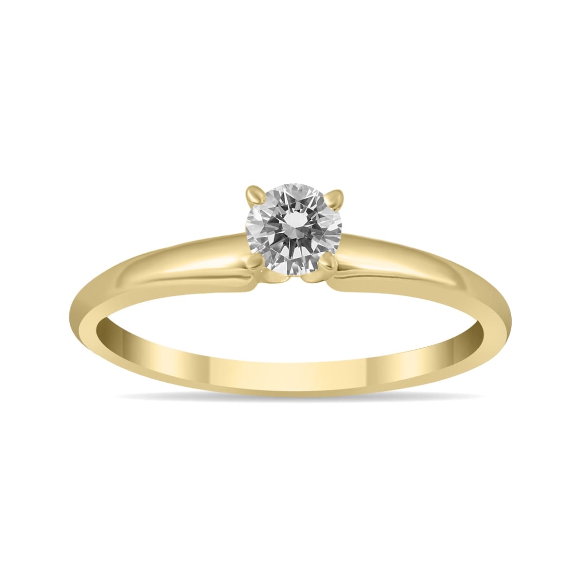 1 7 Carat Round Diamond Solitaire Ring In 14K Yellow Gold