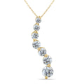 1 Carat Tw Diamond Journey Pendant In 14K Yellow Gold