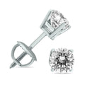 3 8 Carat Tw Diamond Screw Back Studs In 14K White Gold