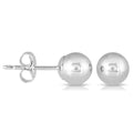Marquee Jewels 10 Karat White Gold 4 Millimeter Ball Stud Earrings
