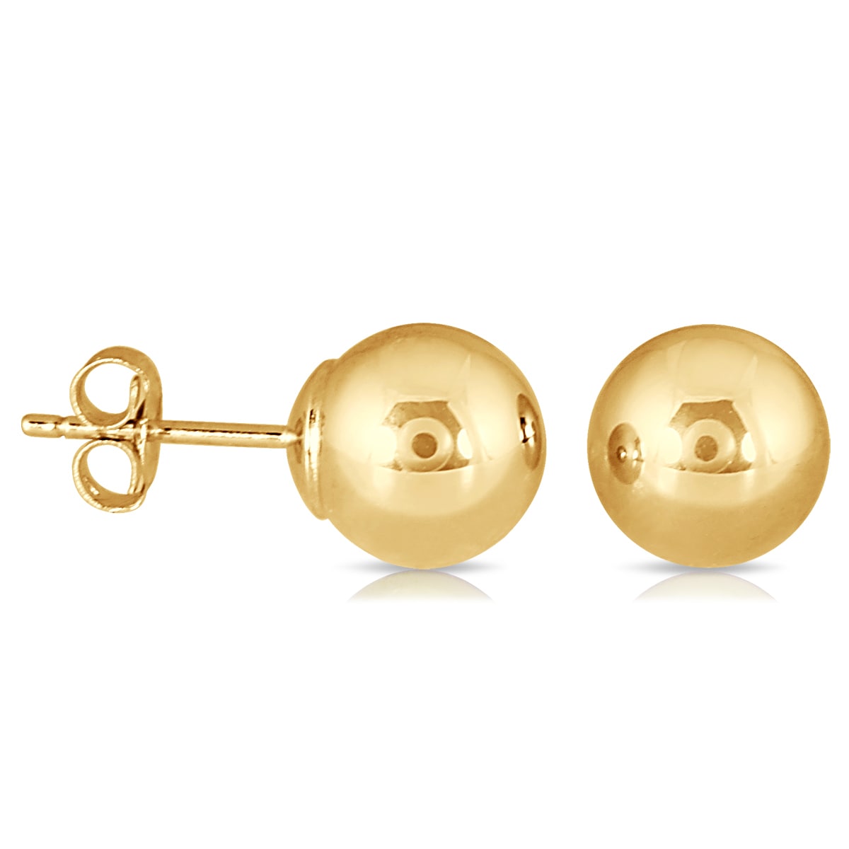Marquee Jewels 10K Yellow Gold 7 Millimeter Ball Stud Earrings