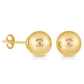 Marquee Jewels 10K Yellow Gold Ball Stud Earrings 8 Millimeters