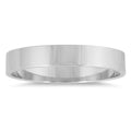 Marquee Jewels 10K White Gold 3 Millimeter Flat Comfort Fit Wedding Band