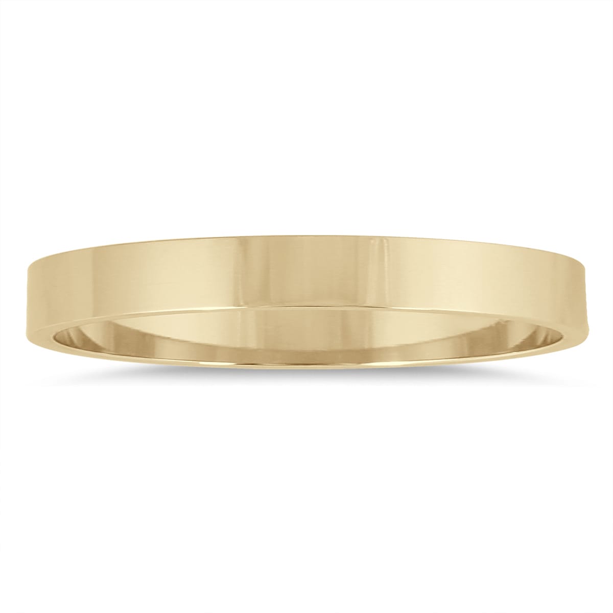 Marquee Jewels 14K Yellow Gold 2 Millimeter Flat Wedding Band