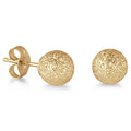 Marquee Jewels 14K Yellow Gold Laser Cut Ball Stud Earrings