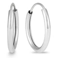 Marquee Jewels 14K White Gold 14 Millimeter Hoop Earrings