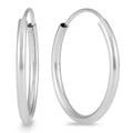 Marquee Jewels 14K White Gold 16 Millimeter Hoop Earrings