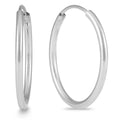 Marquee Jewels 14K White Gold 18 Millimeter Hoop Earrings
