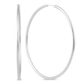 Marquee Jewels 14K White Gold 60 Millimeter Hoop Earrings