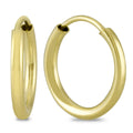 Marquee Jewels 14K Yellow Gold 10 Millimeter Hoop Earrings
