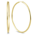 Marquee Jewels 14K Yellow Gold 50 Millimeter Endless Hoop Earrings
