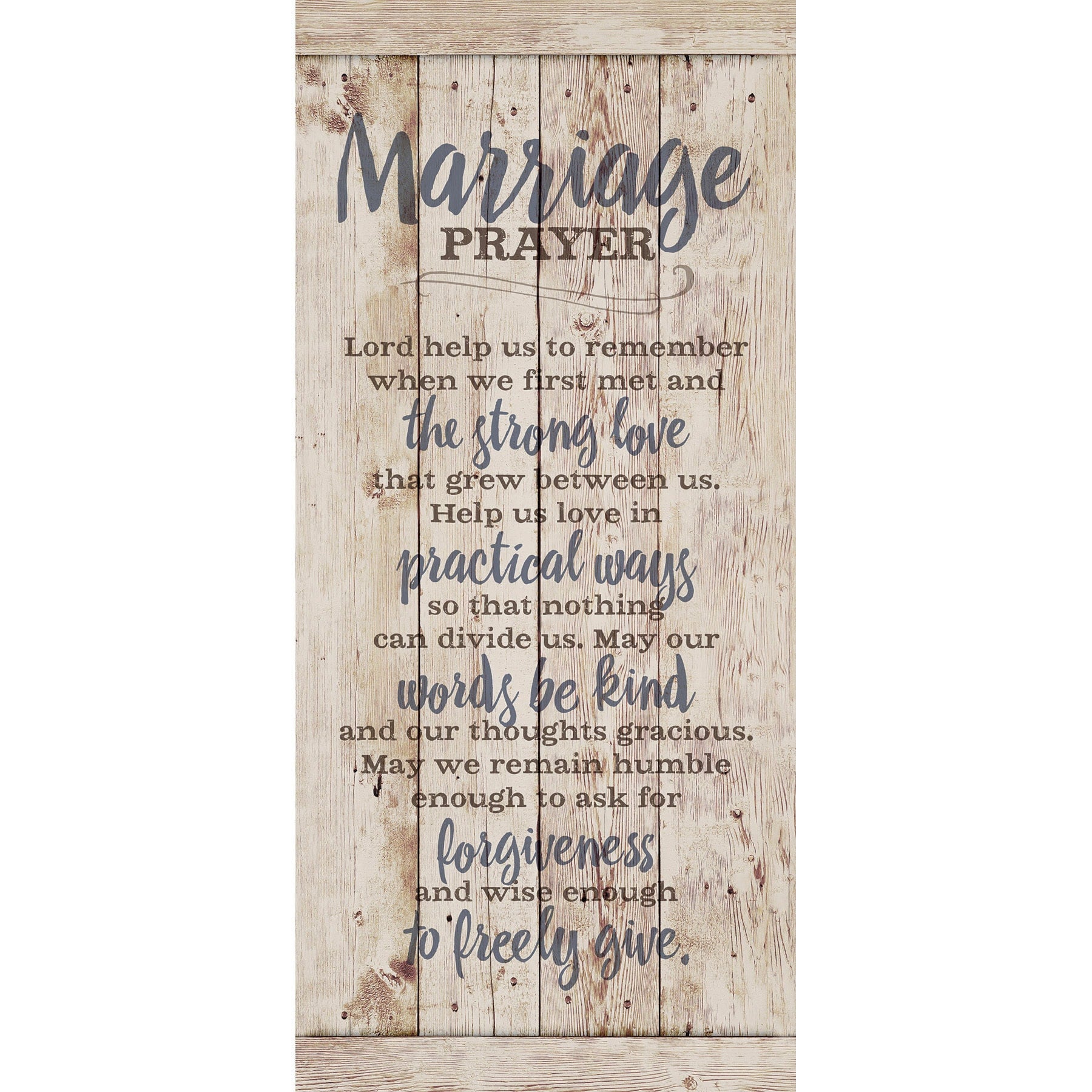 Dexsa Marriage Prayer New Horizons Wood Plaque