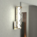 Marseille 1 Light Led Bathroom Vanity Fixture With Clear Wave Glass