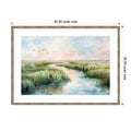 Marsh Meandering By Tradelink Inhouse Artist Wood Framed Wall Art Print Mila Dark Silver