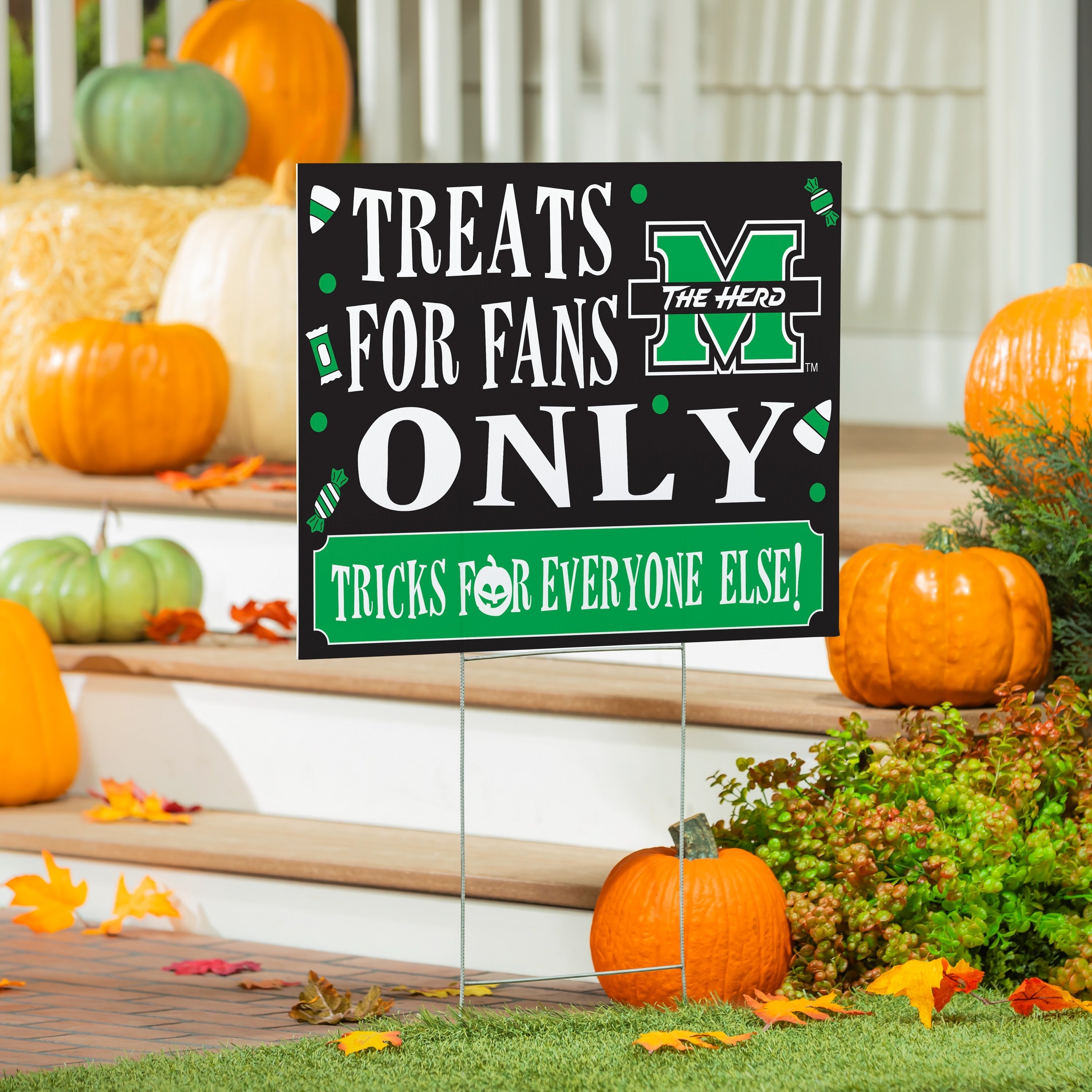Marshall University Yard Sign Halloween Treats For Fans