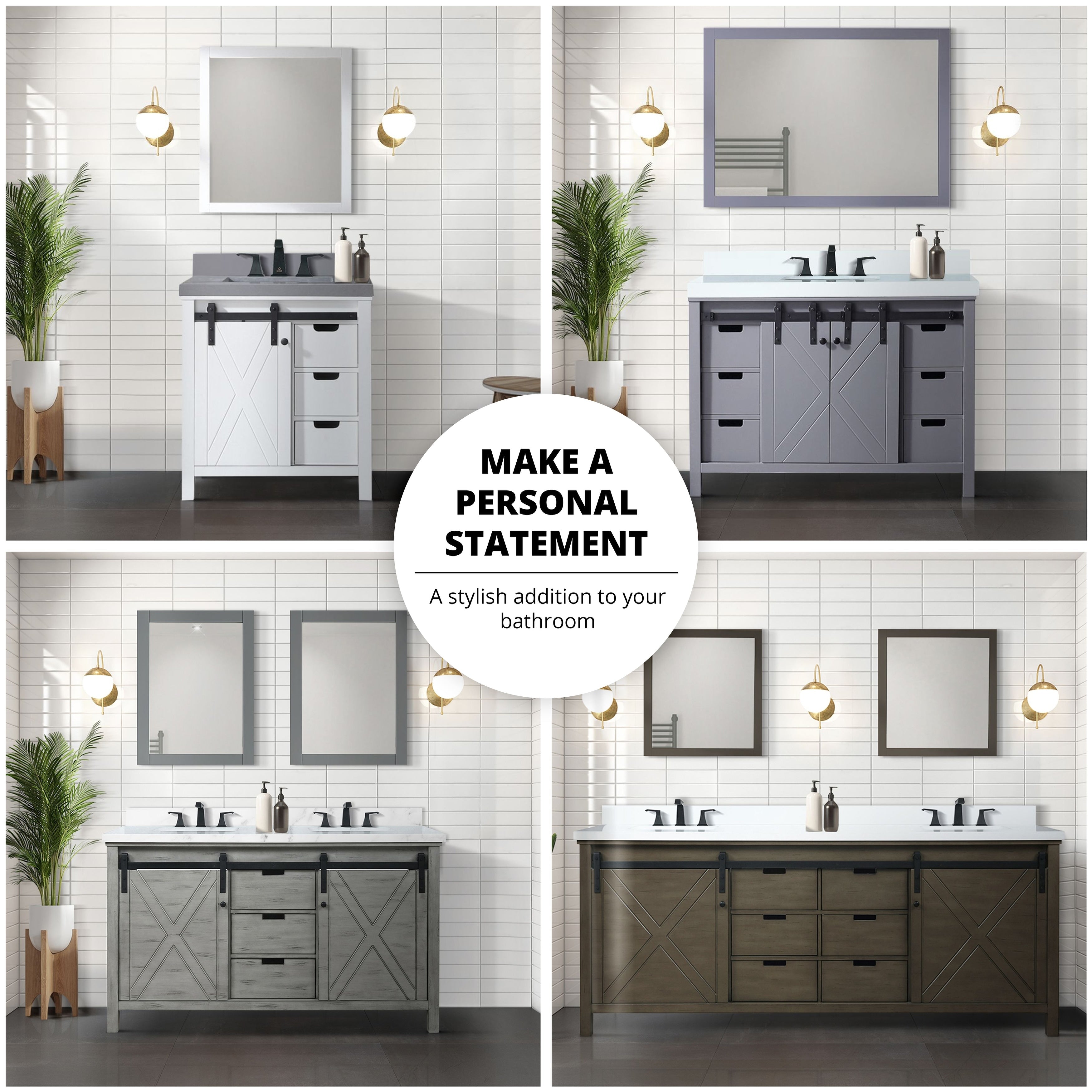 Marsyas 60 Double Vanity Set W Faucets
