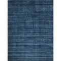 Martelli Modern Handloomed Silky Nylon Navy Area Rug