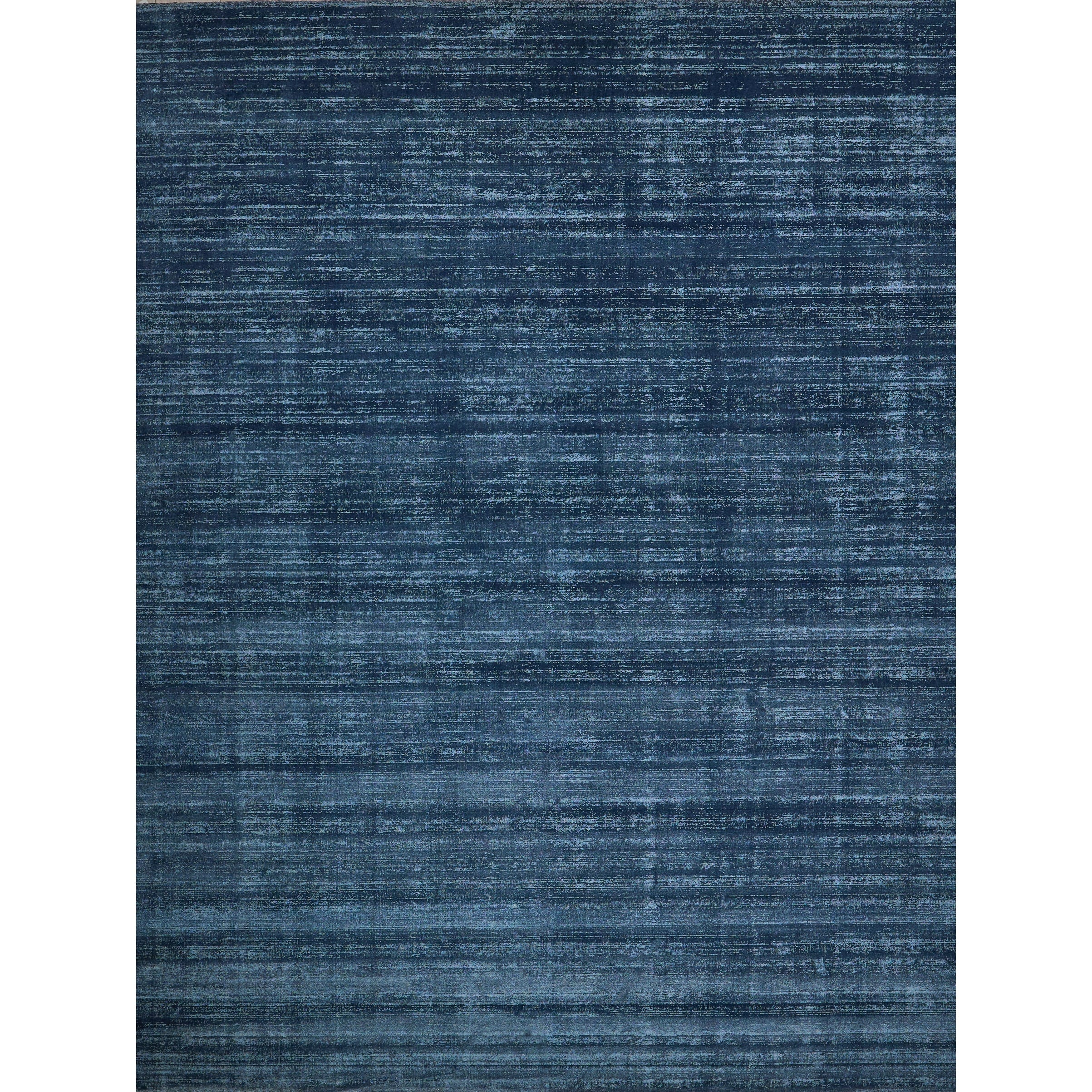 Martelli Modern Handloomed Silky Nylon Navy Area Rug