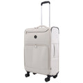 Martha Stewart 27 Softside Luggage Expandable Spinner Suitcase With 8 Wheels Front Zip Pockets