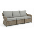 Martha Stewart 3 Seat All Weather Patio Sofa With Back And Seat Cushions