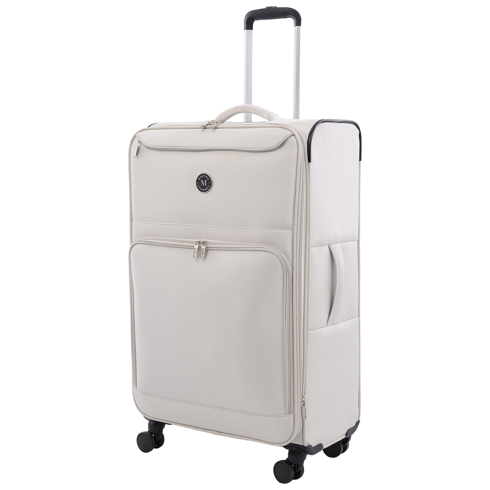Martha Stewart 31 Softside Luggage Extra Large Expandable Spinner Suitcase With 8 Wheels Front Pockets