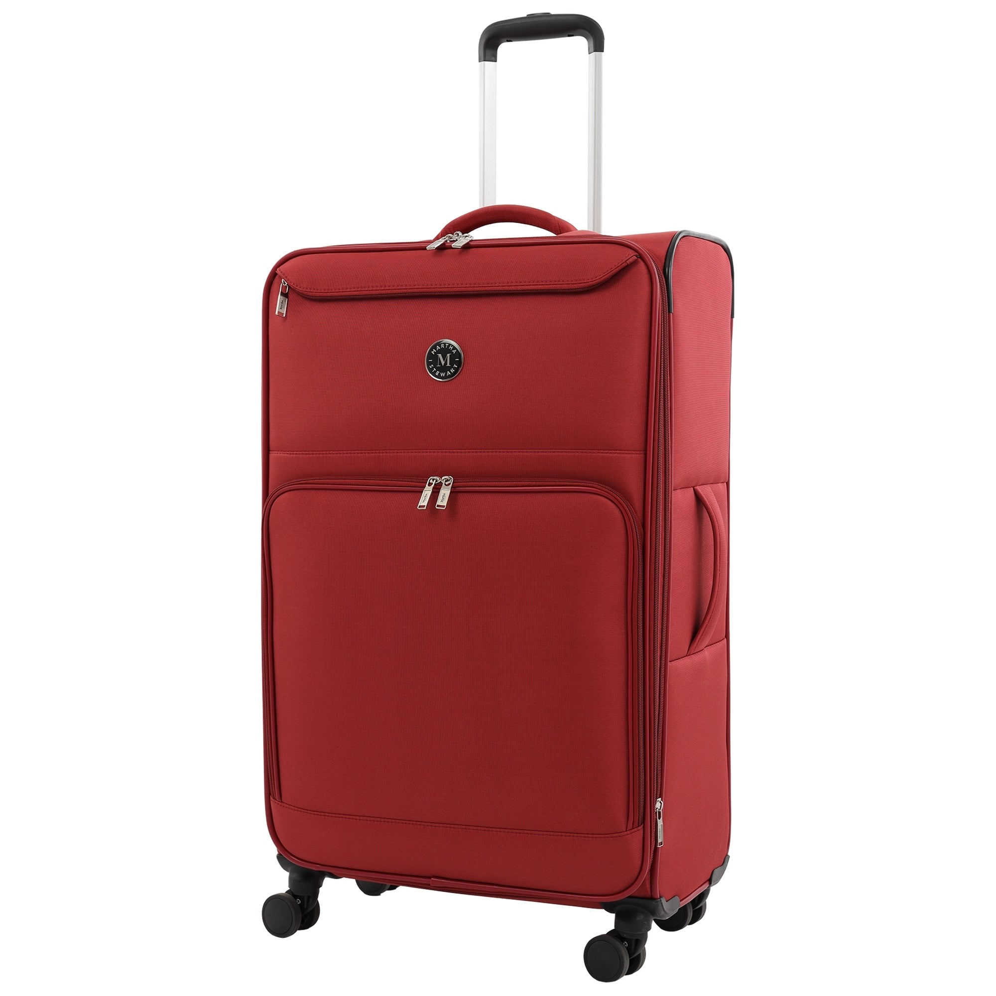 Martha Stewart 31 Softside Luggage Extra Large Expandable Spinner Suitcase With 8 Wheels Front Pockets