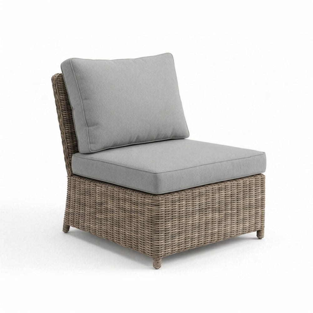 Martha Stewart All Weather Patio Armless Center Seat With Cushions 25.5 W X 31.25 D X 30.25 H
