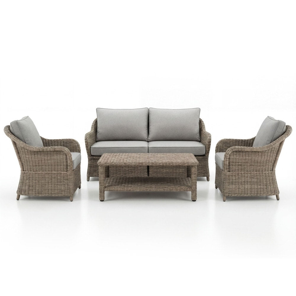 Martha Stewart All Weather Patio Loveseat With 2 Club Chairs And Coffee Table 56.25 W X 31.25 D X 30.25 H