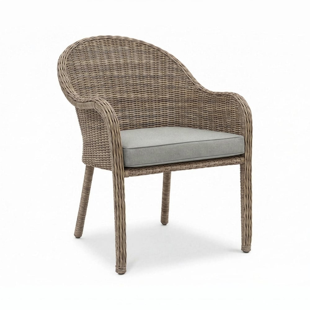 Martha Stewart All Weather Stacking Armchair With Seat Cushion 27.75 D X 25.25 W X 33.5 H